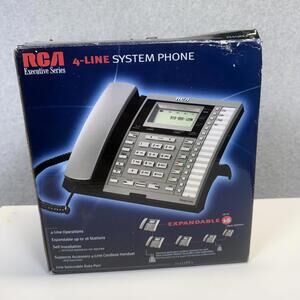 RCA 4-Line Executive Series Expandable System Phone Office 25415RE3 Black New